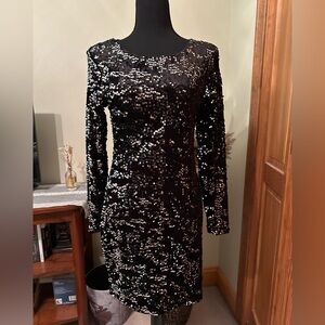 Sequin Black Dress
